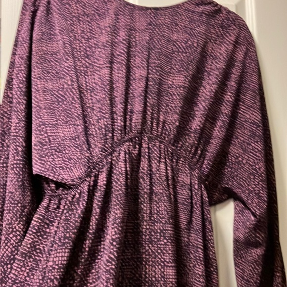 Prologue Purple Ruched Dolman Sleeve Sweater Dress - Picture 4 of 8